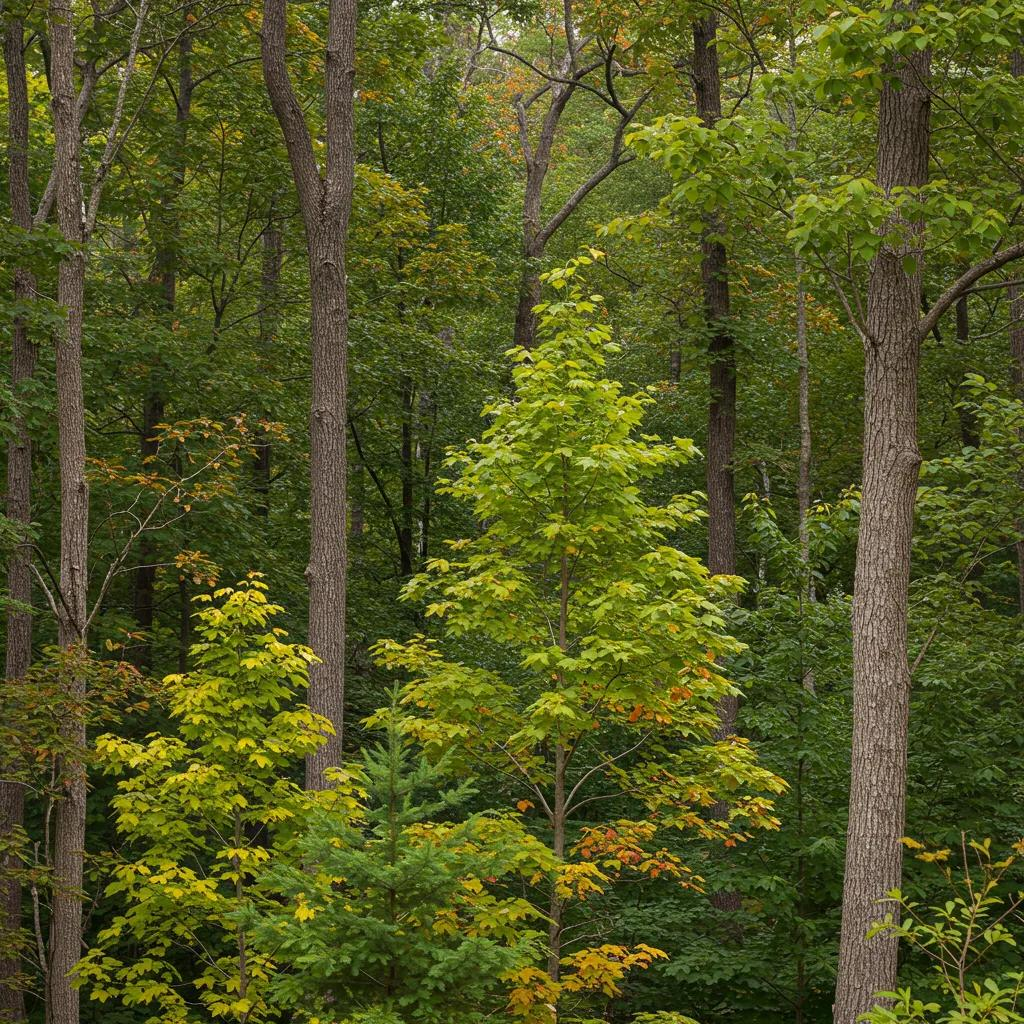 A user interacting with a digital tool designed for tree identification in a natural setting